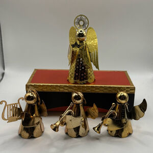 Midwest Gold Angel Christmas Ornaments set of 4